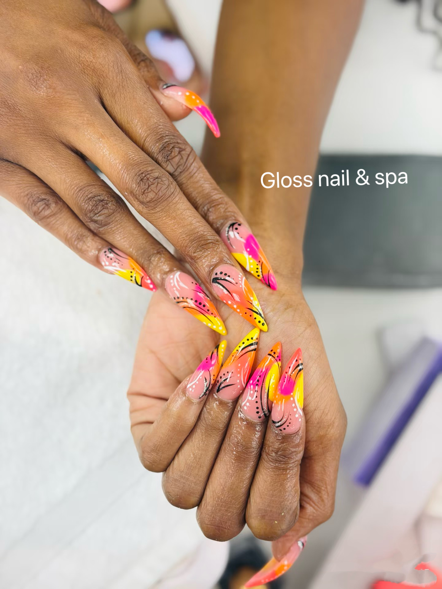 Gloss Nails & Spa nail work in San Antonio, Texas